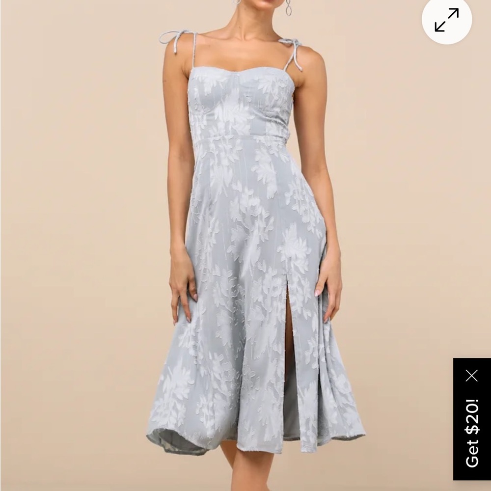Dusty Blue Shimmer Dress